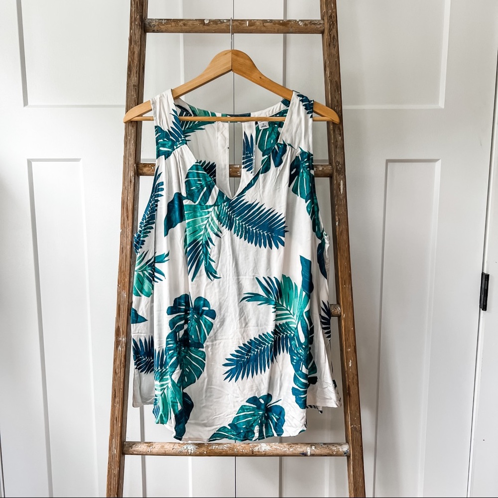 NWOT Old Navy Palm Print Tank Top | XL